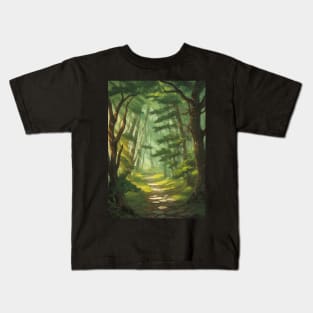 Oak Woodland Path in the Sword Coast Kids T-Shirt